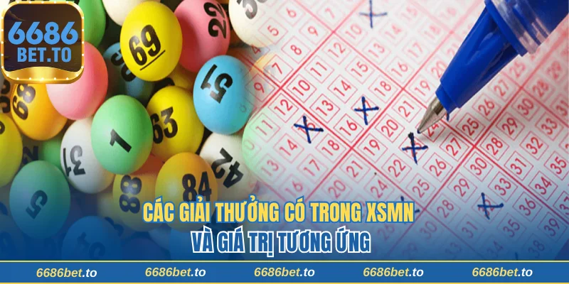 Các giải thưởng có trong XSMN và giá trị tương ứng