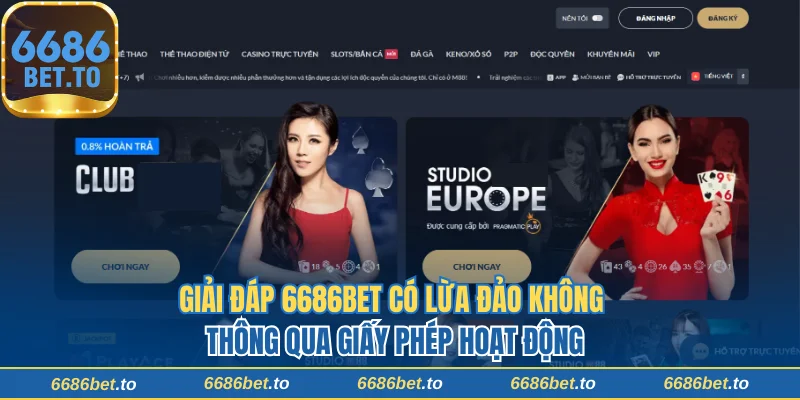 Giải đáp 6686bet có lừa đảo không thông qua giấy phép hoạt động