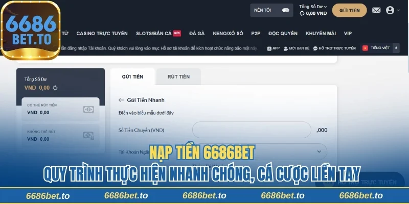 Nạp tiền 6686bet
