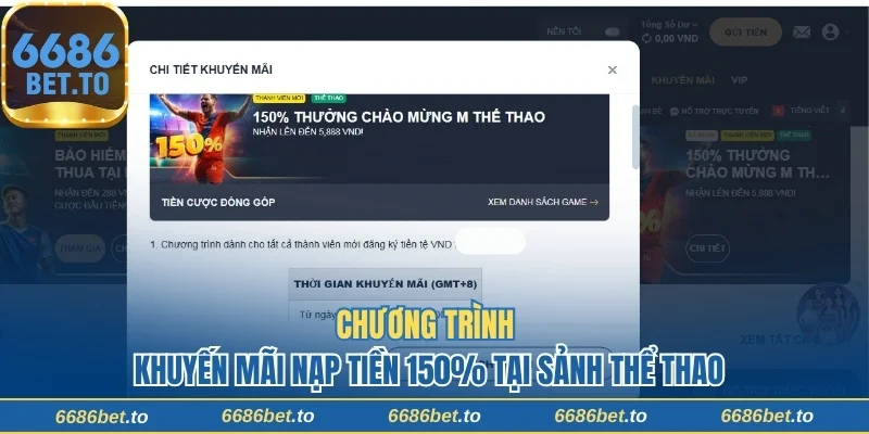 Thông tin về chương trình khuyến mãi giao dịch lần đầu 150%